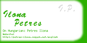 ilona petres business card